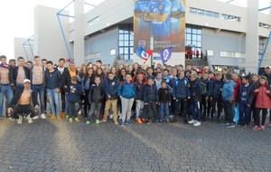 Les jeunes de l'Ecole de foot au dernier match du SM Caen