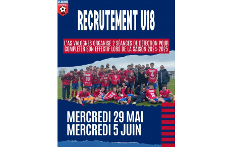 Recrutement U18