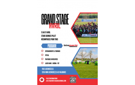 Stage de Printemps 2026 - inscription en ligne